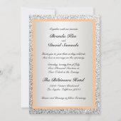 Elegante Glitzer-Hochzeits-Einladung Einladung (Vorderseite)