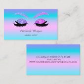 Elegante Glitzer Imitate Lashes Holographic Ombre Visitenkarte (Vorne/Hinten)