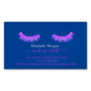 Elegante Glitzer Imitate Lashes, Makeup Artist Magnetische Visitenkarte
