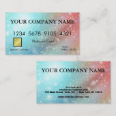 Elegante Glitzer-Kreditkarte Visitenkarte (Vorne/Hinten)