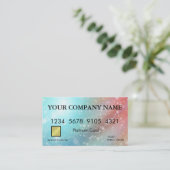 Elegante Glitzer-Kreditkarte Visitenkarte (Stehend Vorderseite)