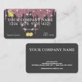 Elegante Glitzer-Kreditkarte Visitenkarte (Vorne/Hinten)