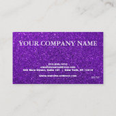 Elegante Glitzer-Kreditkarte Visitenkarte (Rückseite)