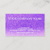 Elegante Glitzer-Kreditkarte Visitenkarte (Rückseite)