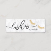 Elegante Glitzer-Marmor-Leinen Mini Visitenkarte (Vorderseite)