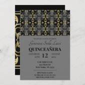 Elegante Glitzer Muster Party Einladung (Vorne/Hinten)