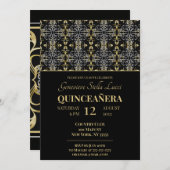 Elegante Glitzer Muster Party Einladung (Vorne/Hinten)