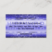 Elegante Glitzer Product Labels Dark Midnight Blue Visitenkarte (Rückseite)