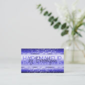 Elegante Glitzer Product Labels Dark Midnight Blue Visitenkarte (Stehend Vorderseite)