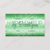 Elegante Glitzer-Produktkennzeichnungen hellgrün Visitenkarte (Vorderseite)