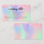 Elegante Glitzer-Tropfen, die gut für Hochzeiten w Begleitkarte (Vorne/Hinten)