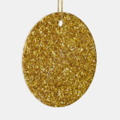 Elegante Glitzern aus Gold Keramik Ornament (Rechts)