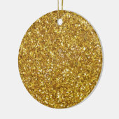 Elegante Glitzern aus Gold Keramik Ornament (Links)