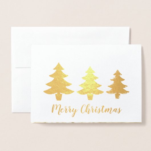 Elegante Glitzern aus Weihnachtsgold Folienkarte (Vorderseite mit Umschlag)