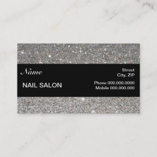 elegante Glitzern u. Glitzer-Nagel-Salon Terminkarte