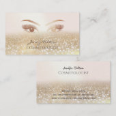 Elegante glitzernde Glitze schminken Make-up Visitenkarte (Vorne/Hinten)