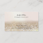 Elegante glitzernde Glitze schminken Make-up Visitenkarte (Rückseite)