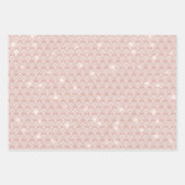 Elegante Glitzy Blush Pink Silver Marble Diamond Geschenkpapier Set (Vorderseite 2)