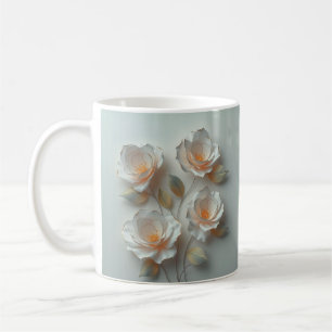 Elegante Glows 3 D Blume Kaffeetasse