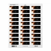 Elegante Glows Lines|Sparkle Return Address Label (Vorne)