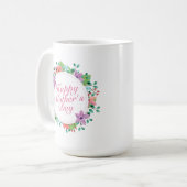 Elegante glückliche Blumen| klassische Tasse der (Vorderseite Links)