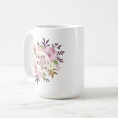 Elegante glückliche Blumen| klassische Tasse der (Vorderseite Links)