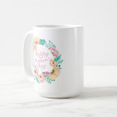 Elegante glückliche Blumen| klassische Tasse der (Vorderseite Links)