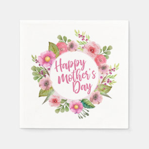Elegante glückliche Blumen Serviette der Mutter