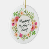 Elegante glückliche Blumenverzierung der Mutter Keramik Ornament (Rechts)