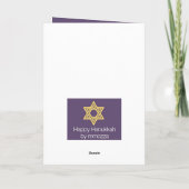 Elegante glückliche Chanukka-Karte Feiertagskarte (Rückseite)