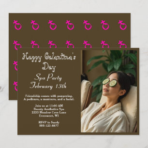 Elegante glückliche Galentine's Day-Spa-Party-Einl