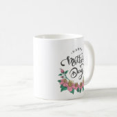 Elegante glückliche Kaffee-mit BlumenTasse der Kaffeetasse (VorderseiteRechts)