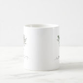 Elegante glückliche Kaffee-mit BlumenTasse der Kaffeetasse (Mittel)