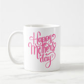 Elegante glückliche Kaffee-Tasse der Mutter des Kaffeetasse (Links)