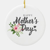 Elegante glückliche mit Blumenverzierung der Keramik Ornament (Hinten)