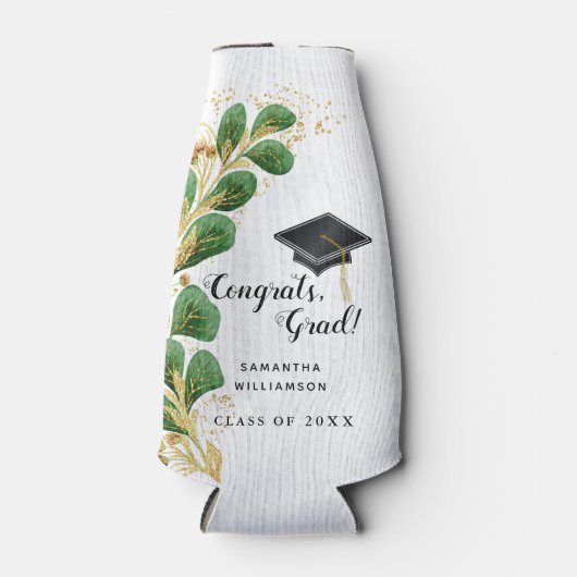 Elegante Glückwunsch Grad Graduation Party Flaschenkühler (Vorderseite)