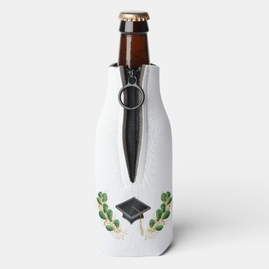 Elegante Glückwunsch Grad Graduation Party Flaschenkühler (Flasche Rückseite)