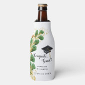 Elegante Glückwunsch Grad Graduation Party Flaschenkühler (Flaschenvorderseite)