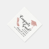 Elegante Glückwunsch Grad Klasse 2025 Abschluss Serviette (Ecke)