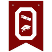 Elegante Glückwunsch Graduate Cap, Diploma Colorfu Wimpelkette (Zweite Fahne)