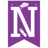 Elegante Glückwunsch Graduate Cap, Diploma Colorfu Wimpelkette (Dritte Fahne)