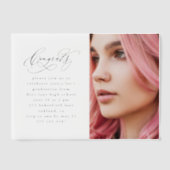 Elegante Glückwunsch Script Foto Graduation Party Pergament Einladungen (Vorderseite)