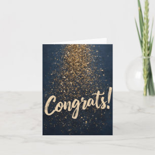Elegante "Glückwünsche!" Gruß mit Golden Confetti