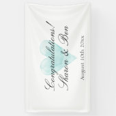 Elegante Glückwünsche Hochzeitsbanner mit Herz Banner (Vertikal)