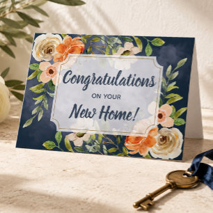 Elegante Glückwünsche zu Ihrem neuen Zuhause Karte