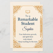 Elegante Glückwunschkarte für eine außergewöhnlich (Vorne/Hinten)