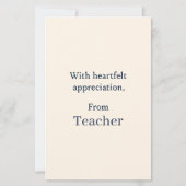 Elegante Glückwunschkarte für eine außergewöhnlich (Rückseite)