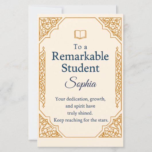 Elegante Glückwunschkarte für eine außergewöhnlich (Vorderseite)