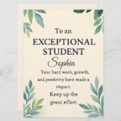 Elegante Glückwunschkarte für eine außergewöhnlich (Vorne/Hinten)