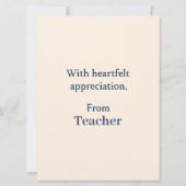 Elegante Glückwunschkarte für eine außergewöhnlich (Rückseite)